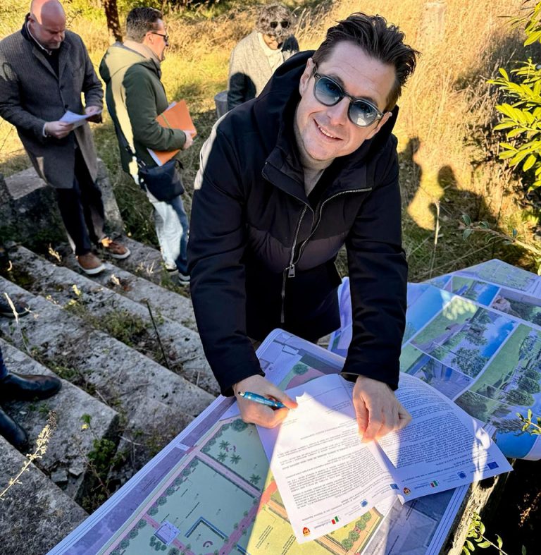 PinQua. Aperto cantiere del Parco Saladini-Pilastri. Fioravanti: “Sfida ambientale per dare un nuovo giardino alla città di Ascoli”